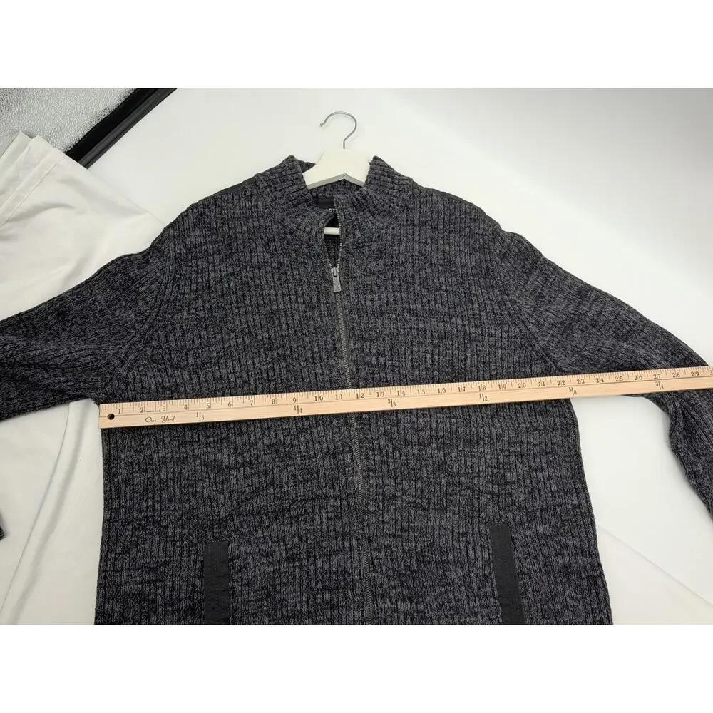 NWOT APT 9 Grandpa Zip Sweater XXL Gray Pockets Cotton Chunky Warm Grandpacore